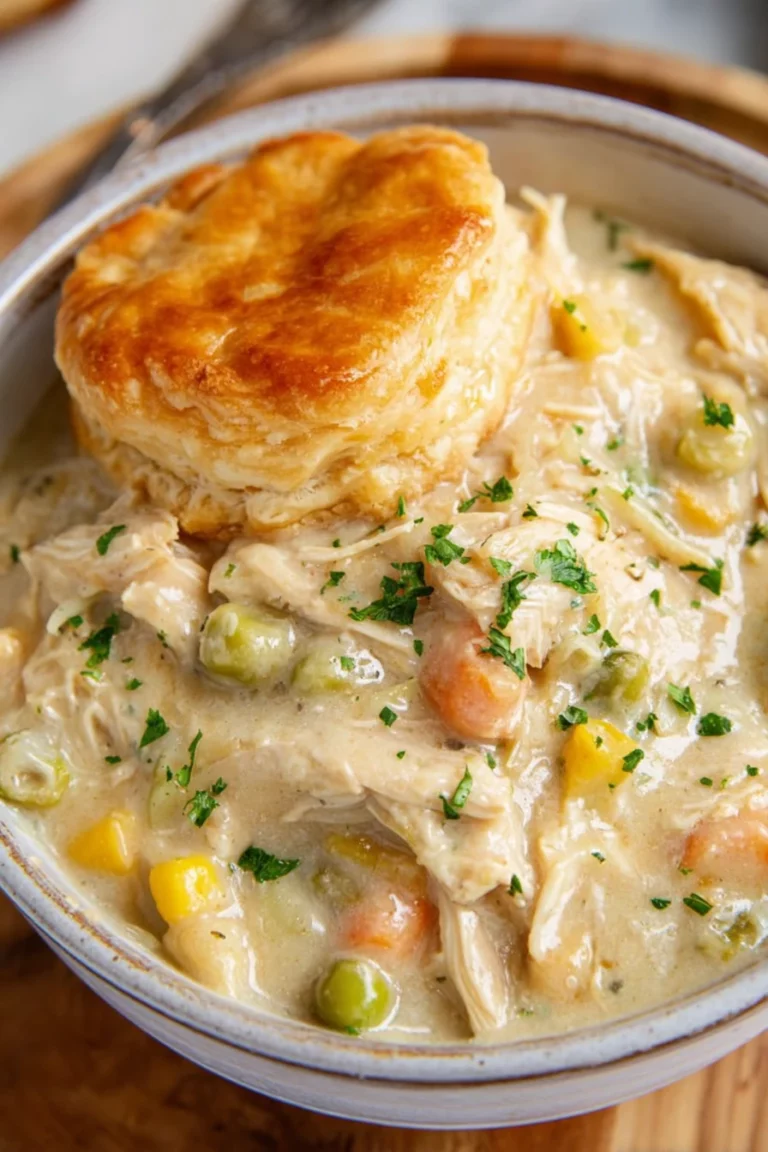 crock pot chicken pot pie, savory, hearty, comforting, delicious, homemade, flaky crust