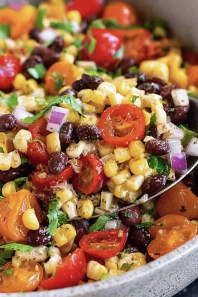 black bean corn salad, fresh ingredients, colorful, zesty, healthy, flavorful, summer side dish