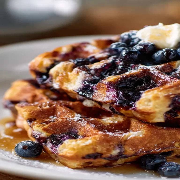 blueberry waffles, delicious breakfast, fluffy, juicy blueberries, golden crispy, mouthwatering, sweet treat