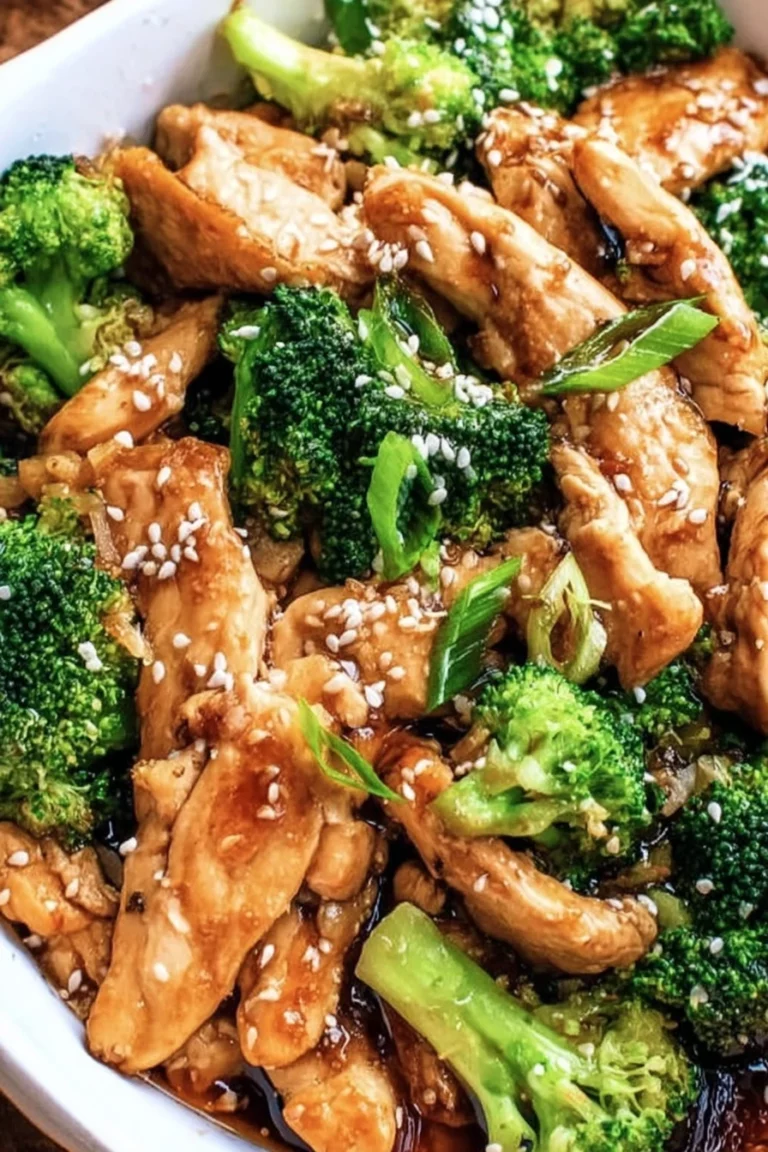 Chinese Chicken and Broccoli, savory, stir-fried, tender chicken, vibrant green broccoli