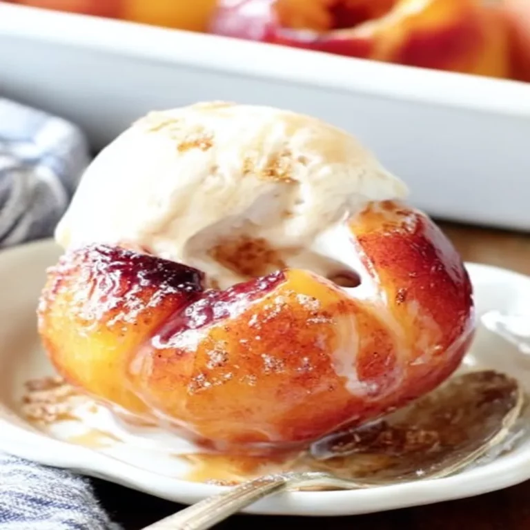 cinnamon sugar, baked peaches, juicy, sweet, flavorful, dessert recipe