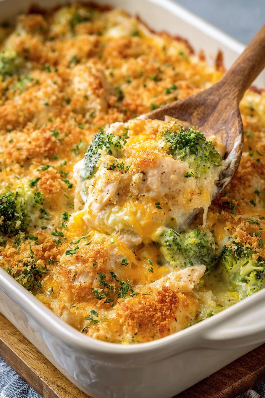 Copycat, broccoli cheddar, chicken casserole, savory, cheesy, comforting, delicious