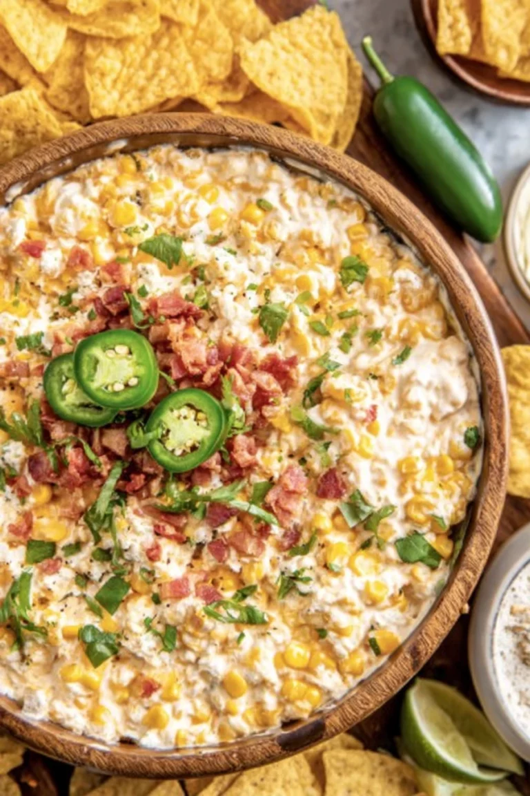 crack corn dip, creamy, cheesy, crunchy, flavorful, appetizer, party food
