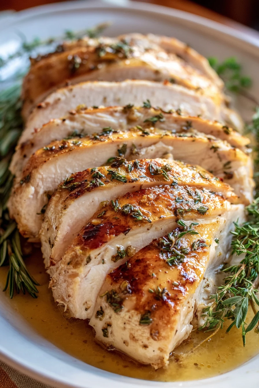 crockpot turkey breast, juicy, tender, savory, slow-cooked, flavorful herbs
