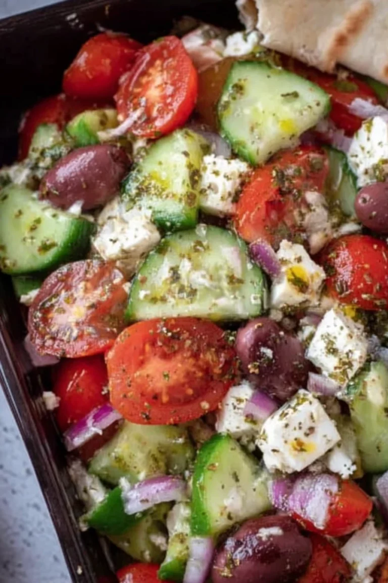 keto Greek salad, fresh vegetables, feta cheese, flavorful dressing, healthy, colorful, satisfying