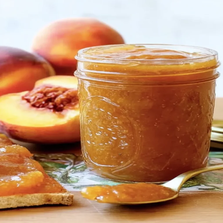 crockpot peach butter, easy recipe, sweet, aromatic, slow-cooked, delicious