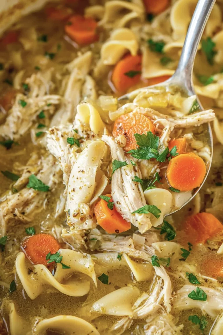 homestyle chicken noodle soup, comforting, hearty, savory, steaming bowl