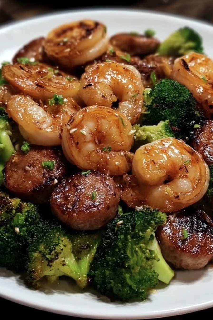 Honey Garlic Shrimp, Sausage & Broccoli recipe step-by-step guide