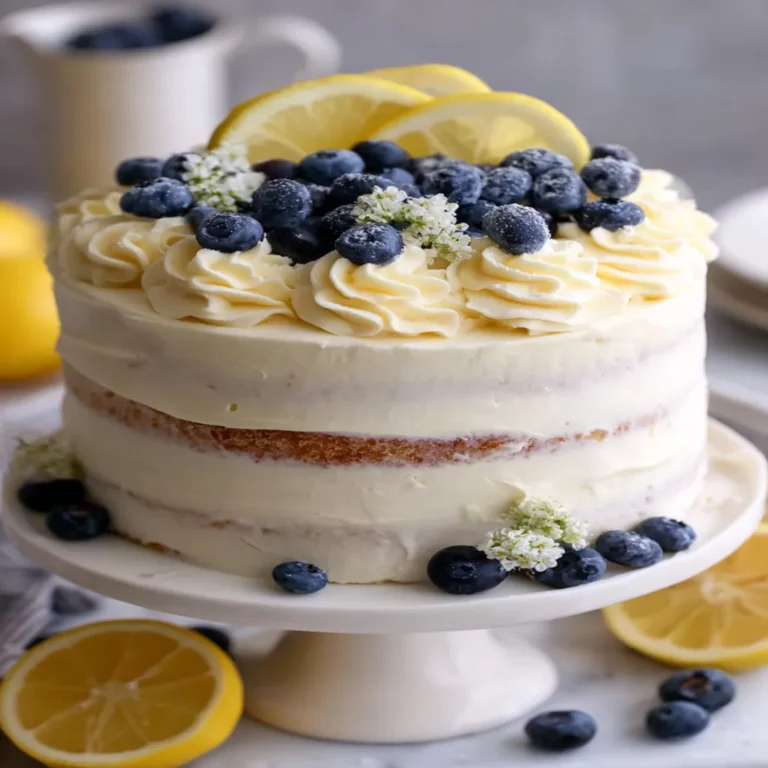 lemon blueberry cake, zesty citrus, sweet berries, moist texture