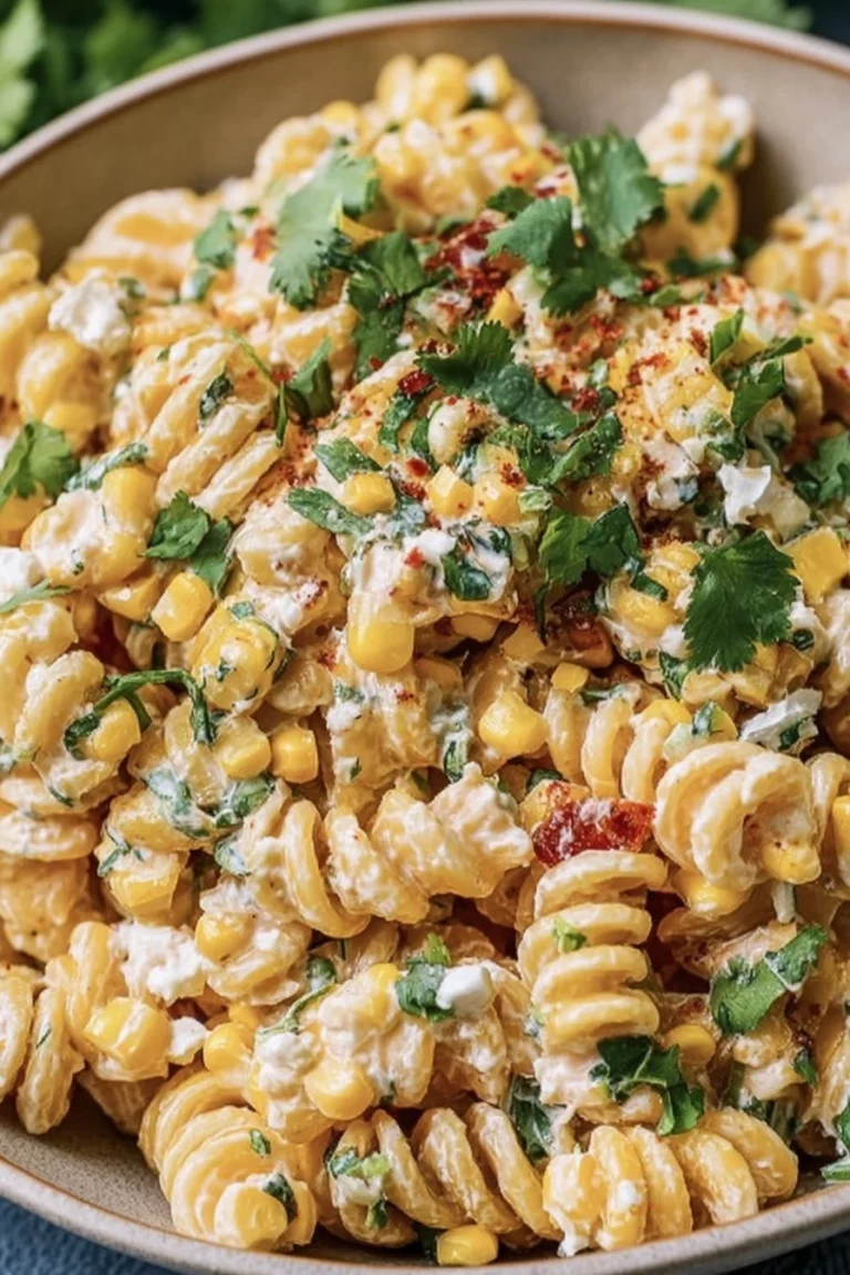 Mexican street corn pasta salad, flavorful, colorful, zesty, creamy, grilled corn, fiesta-inspired