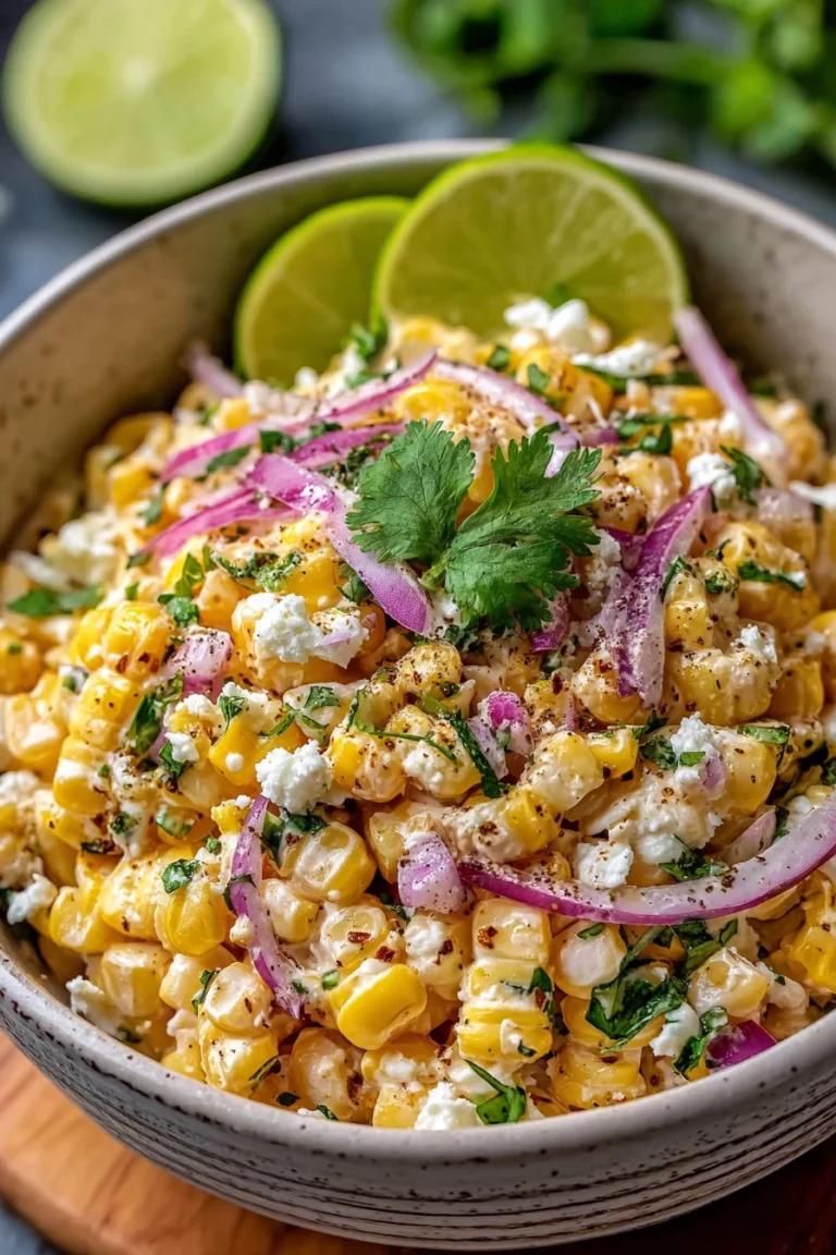 Mexican street corn salad, grilled corn, creamy dressing, tangy, flavorful, charred corn, fresh ingredients