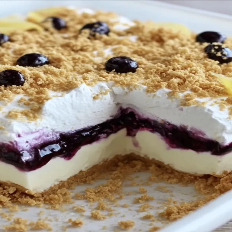 no bake, lemon blueberry dessert, refreshing, zesty, summer treat