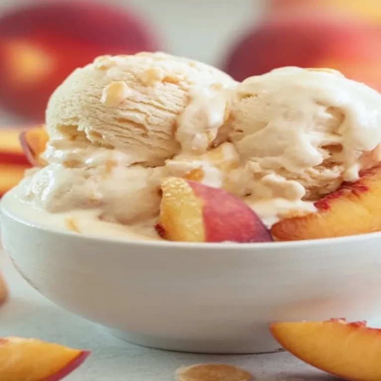 peach ice cream recipe, homemade dessert, creamy, sweet, frozen treat, fruity, refreshing, summer flavors