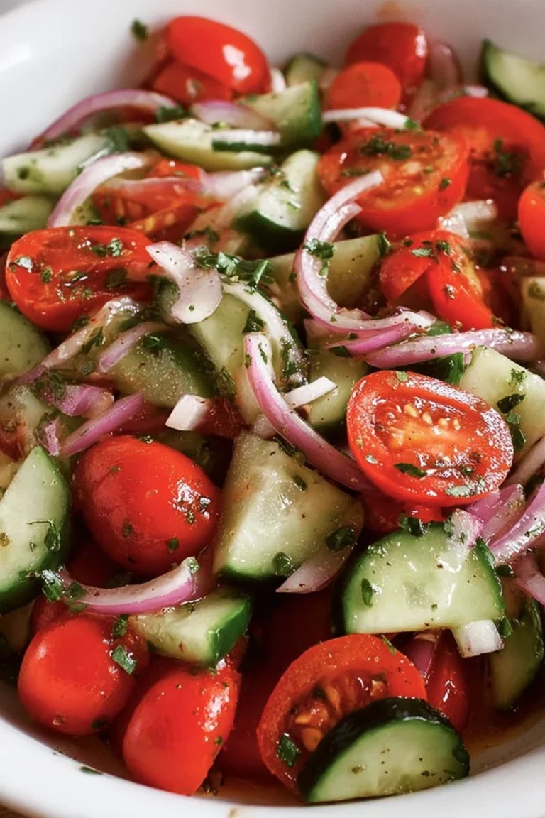 refreshing, cucumber tomato salad, crisp, vibrant, summer, healthy, colorful, delicious