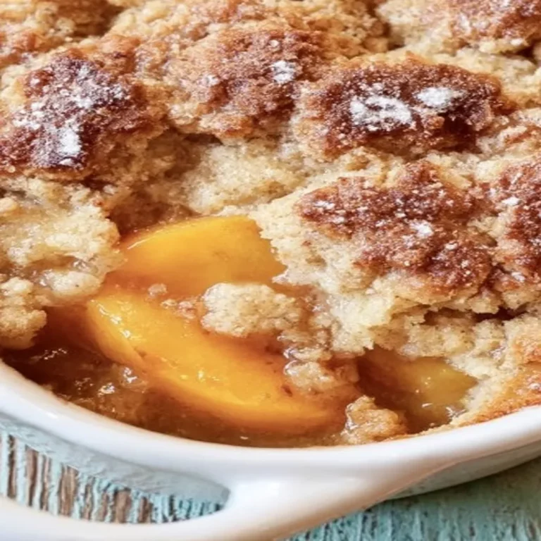 southern, peach cobbler, sweet, juicy, crumbly, delicious, dessert