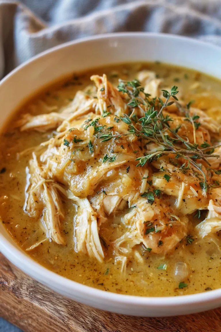 slow cooker chicken, savory gravy, tender meat, flavorful, aromatic herbs