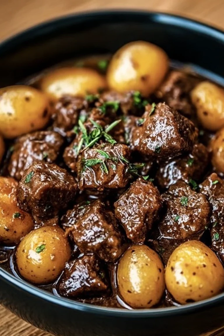 slow cooker, garlic butter, beef bites, potatoes, savory, tender, flavorful, delicious