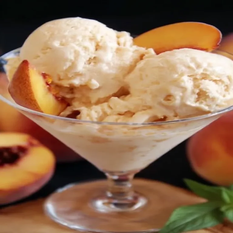 peach, ice cream, homemade, creamy, refreshing, summer treat, delicious