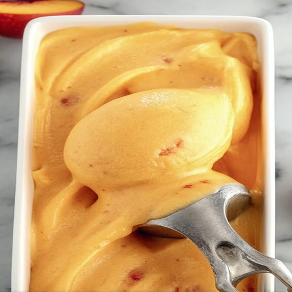 This easy peach sorbet recipe recipe step-by-step guide