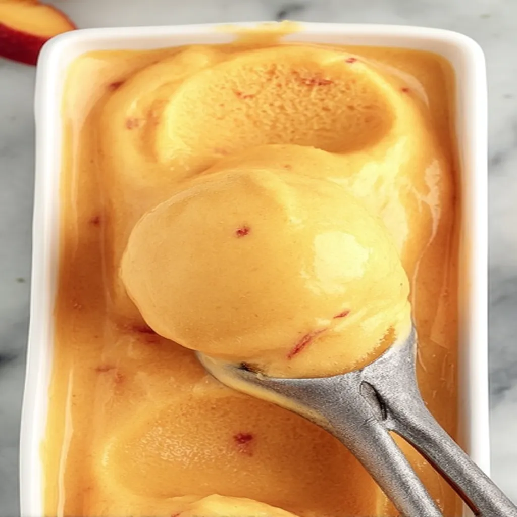 This easy peach sorbet recipe recipe step-by-step guide