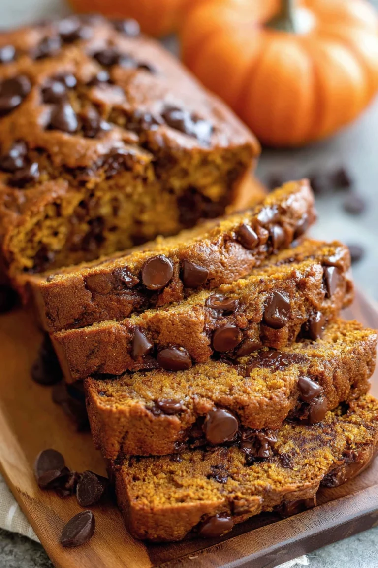 banana chocolate chip pumpkin bread, moist, decadent, flavorful, autumn-inspired, delicious, sweet and savory