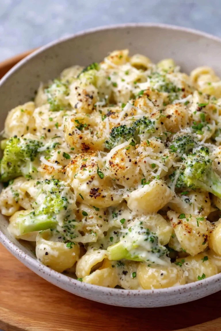 cheesy, creamy, broccoli pasta, savory, indulgent, comforting, delicious