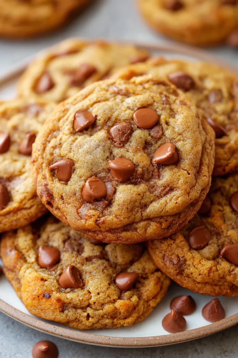 Chewy, Cinnamon Chip, Pumpkin Cookies, Spiced, Delicious, Fall Treat