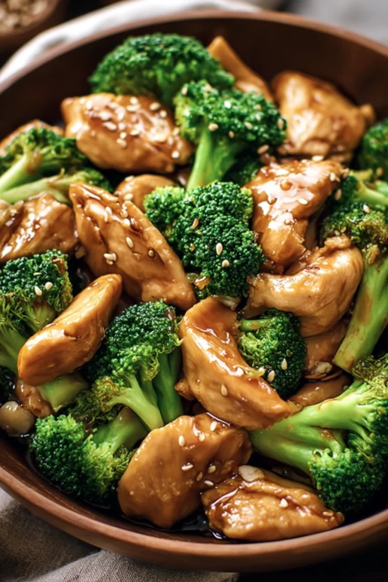 Chinese chicken, broccoli stir-fry, savory sauce, tender meat, vibrant colors