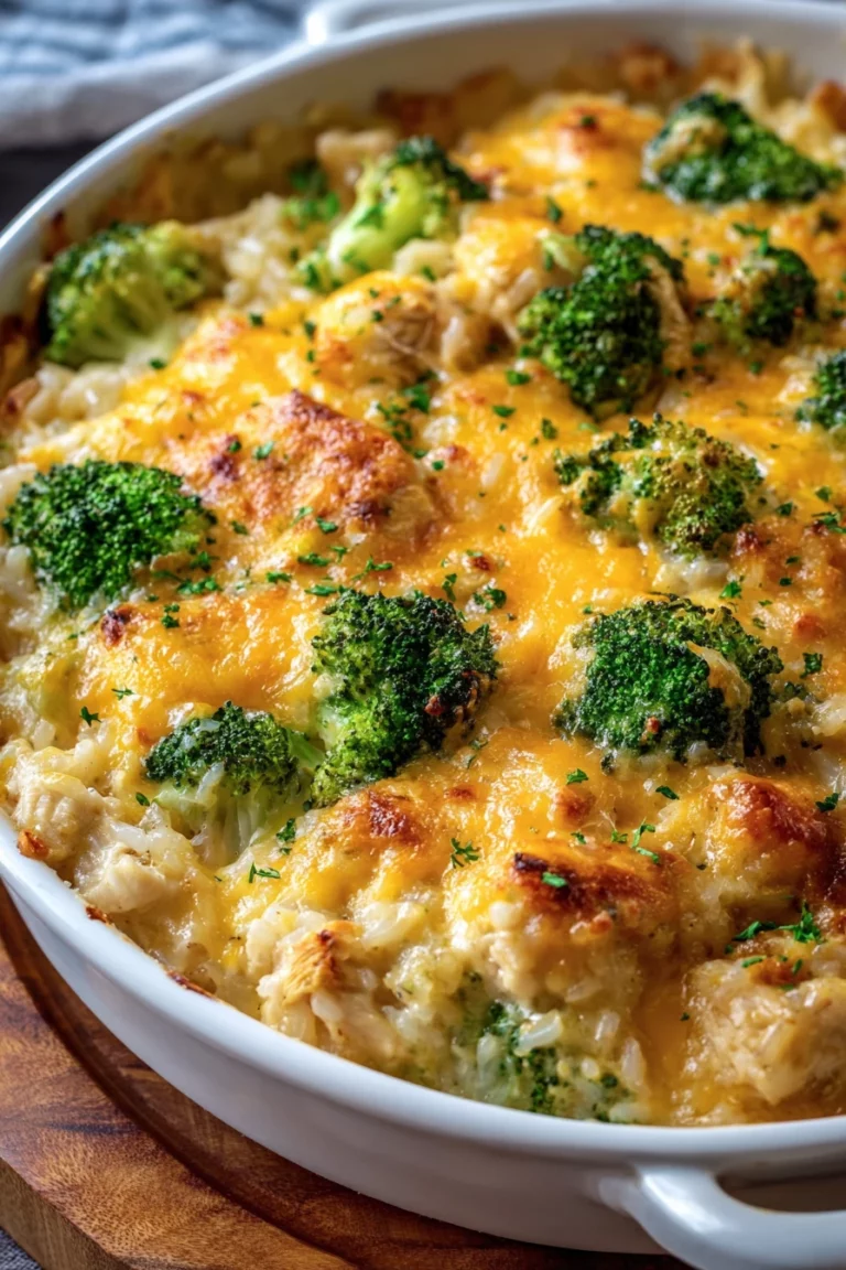 creamy, chicken, broccoli, rice, cheese, casserole, savory, comforting