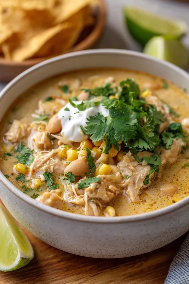 crockpot white chicken chili, creamy, flavorful, hearty, comforting, delicious, savory, spicy