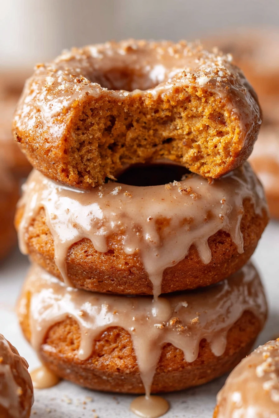 pumpkin donuts, maple glaze, delicious, healthy, autumn flavors