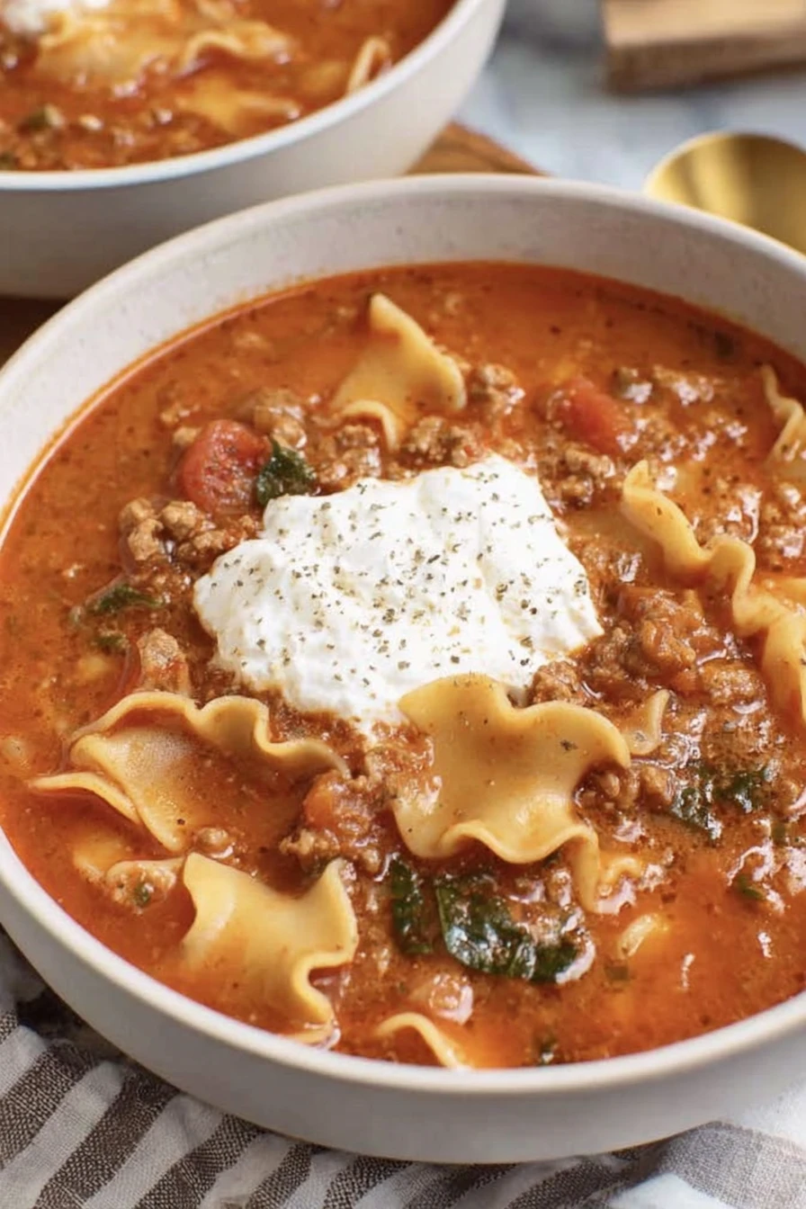 gluten free, lasagna soup, savory, hearty, comforting, Italian flavors