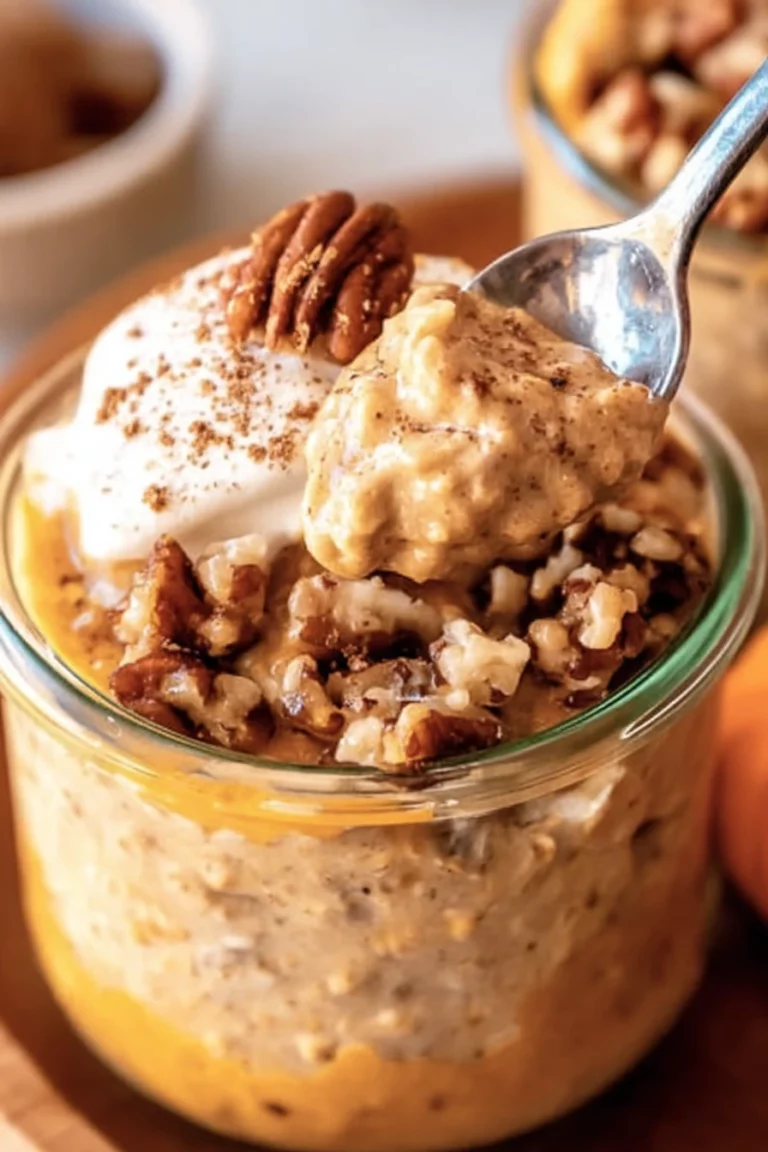 high protein, pumpkin overnight oats, nutritious, creamy, fall-inspired, delicious