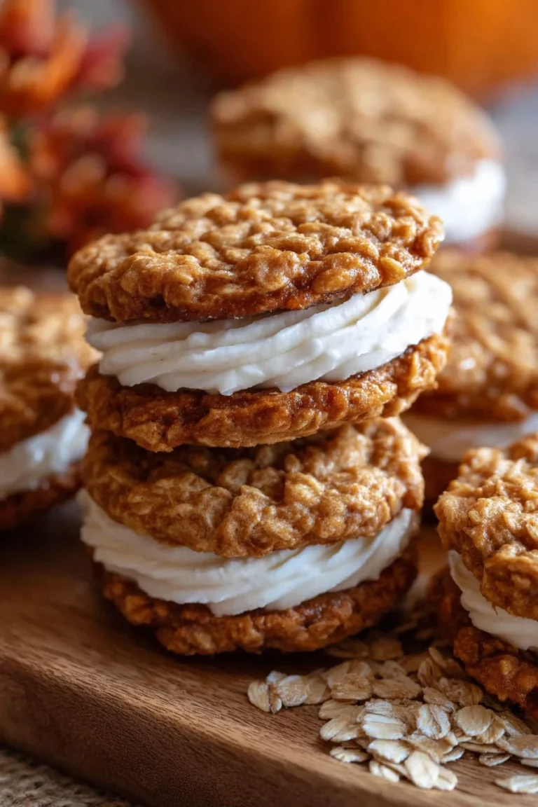 pumpkin oatmeal cream pies, autumn dessert, creamy filling, spiced cookies, decadent treat