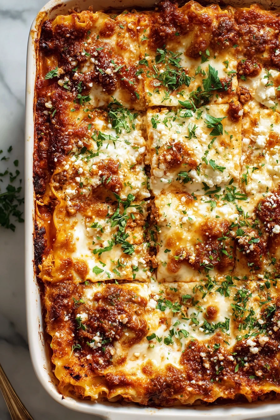 cottage cheese lasagna, easy recipe, cheesy, delicious, savory, comfort food, layers of pasta