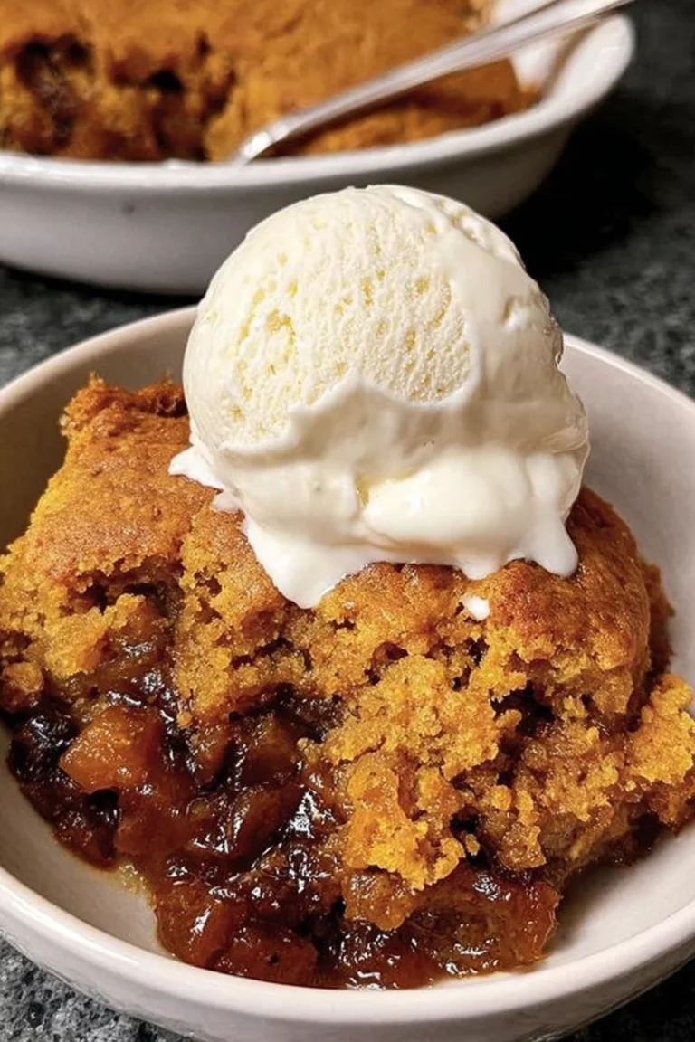 pumpkin cobbler, ultimate fall dessert, rich, spiced, decadent, sweet and savory