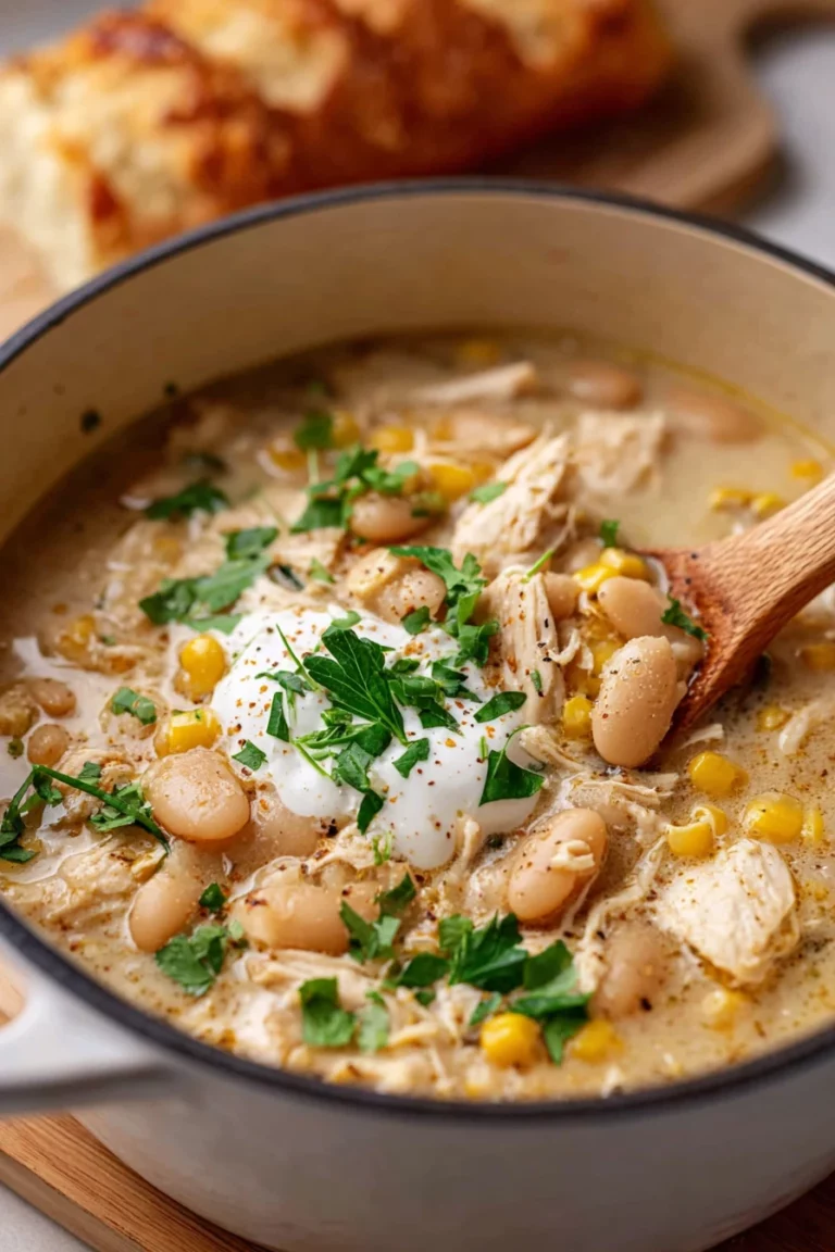 White Chicken Chili, creamy, savory, hearty, comforting, spicy, delicious