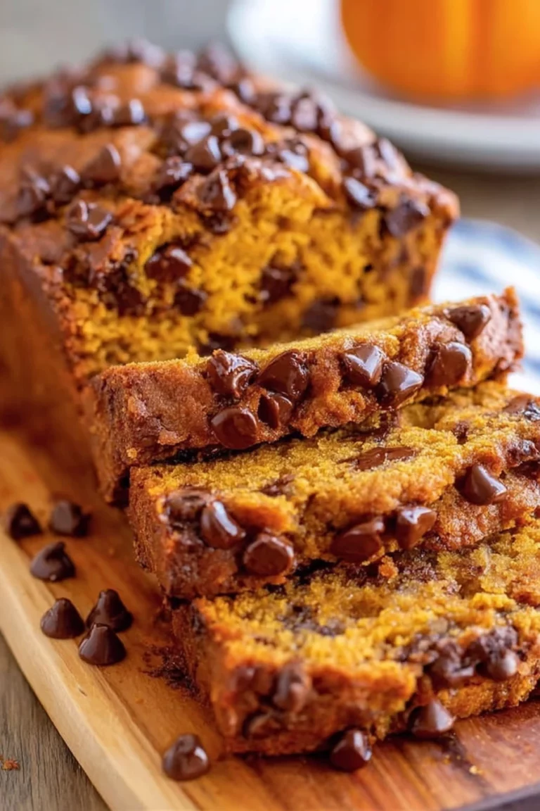 best chocolate chip pumpkin bread, delicious, moist, sweet, autumn flavors, homemade, tasty, comforting